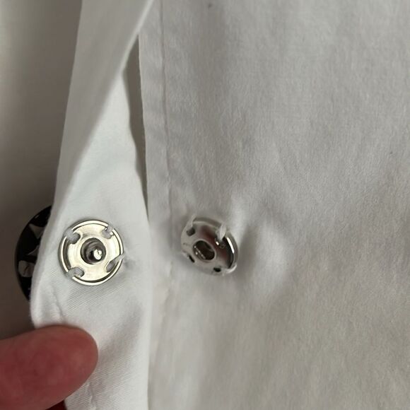 ULTIMATE Grey Skirt Size 14 / Willi Smith White Shirt/Shacket Size XL - Picture 6 of 16